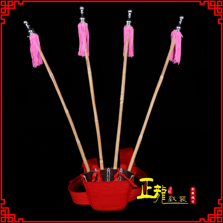 灵宝戏装戏曲用品靠旗男女大靠 靠板 正宗牛皮旗杆旗架