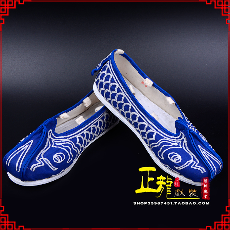 灵宝戏鞋舞台演出鞋水路英雄三义斋布底鱼鳞洒