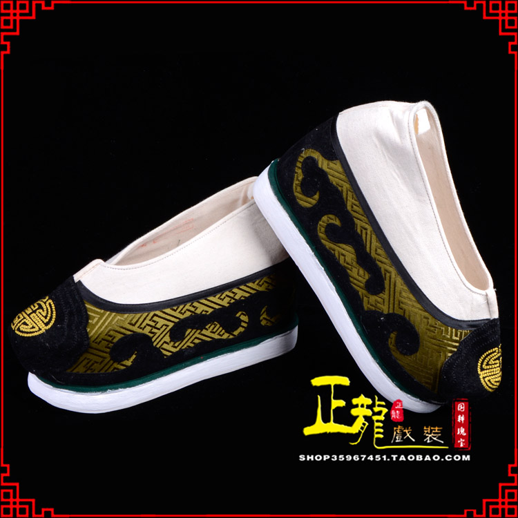 灵宝戏鞋方口鞋老生鞋老旦鞋三义斋纸底内高福字履