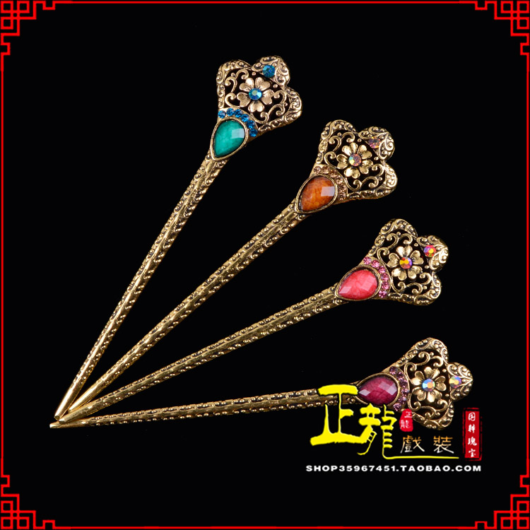 灵宝头饰老旦青衣员外夫人簪子 老旦发簪