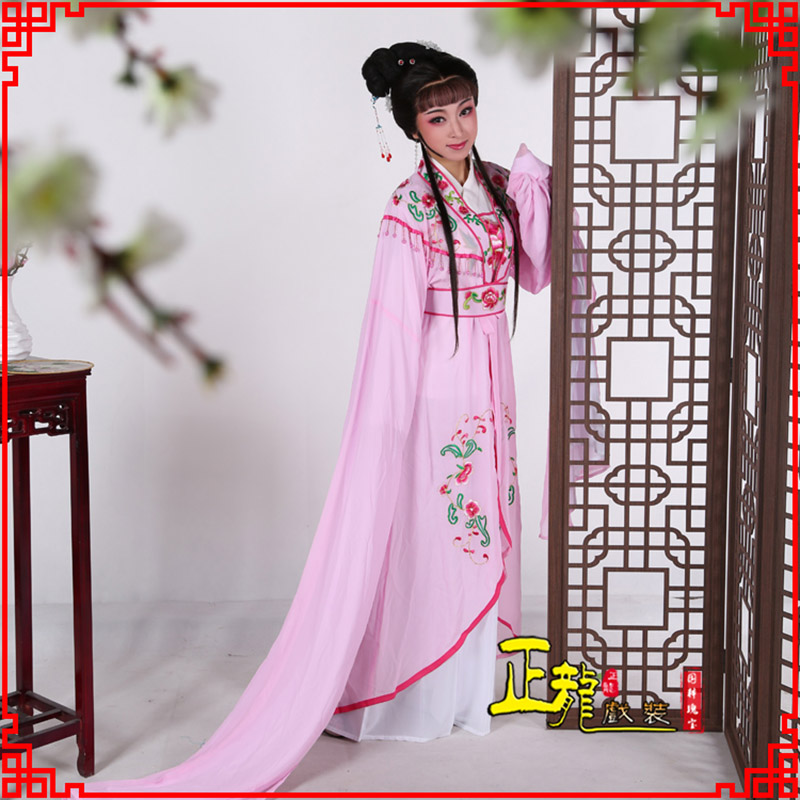 灵宝花旦黄梅戏服古装戏服水袖戏剧假云肩长披